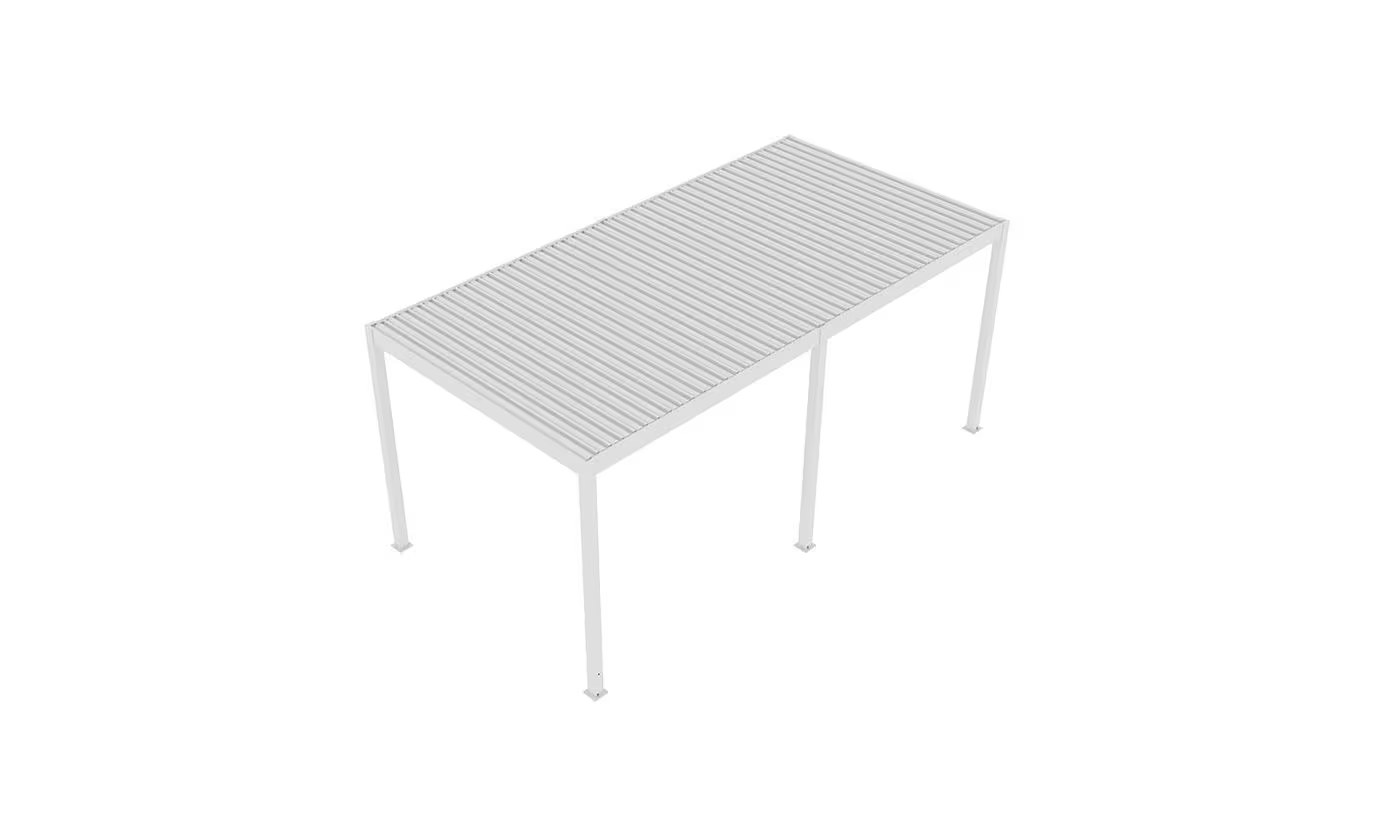 Motorisierte bioklimatische Alu-Pergola Windsor 5.8x3m 36B weiß – Bild 4