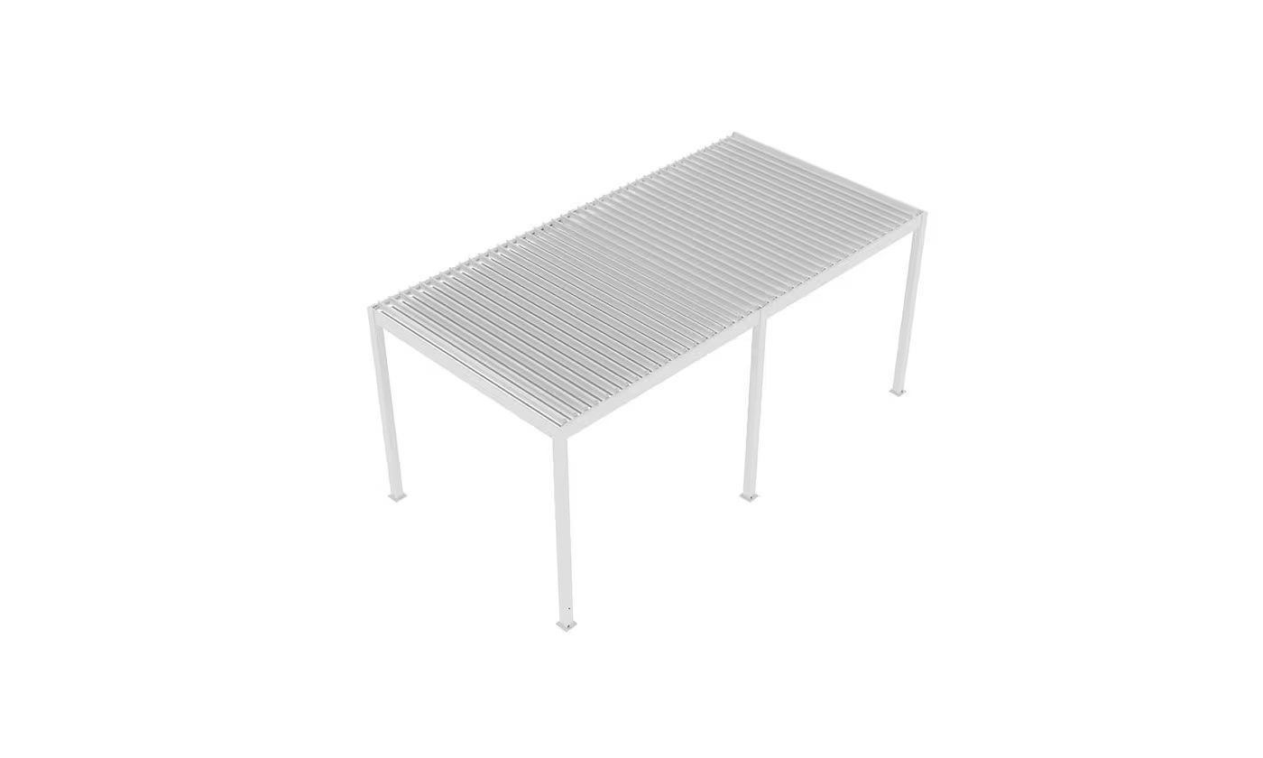 Motorisierte bioklimatische Alu-Pergola Windsor 5.8x3m 36B weiß – Bild 5