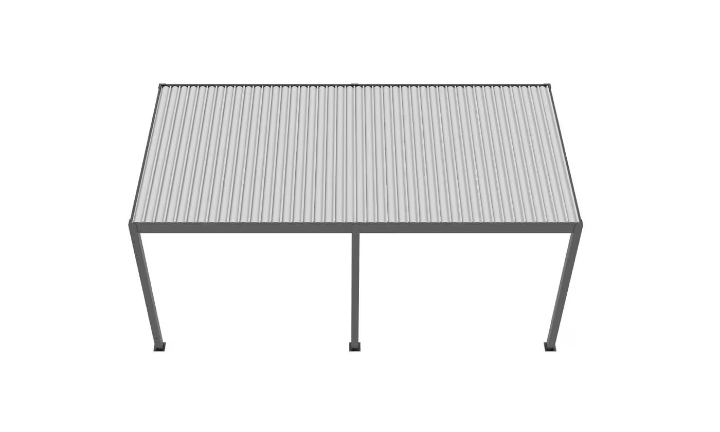 Motorisierte bioklimatische Alu-Pergola Windsor 5.8x3m 36NB Anthrazit & weiß – Bild 7