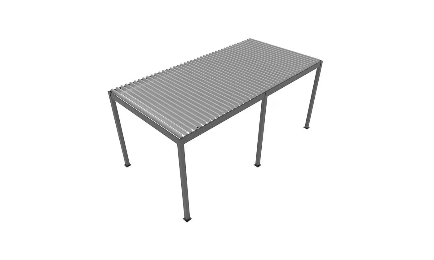 Motorisierte bioklimatische Alu-Pergola Windsor 5.8x3m 36NB Anthrazit & weiß – Bild 8