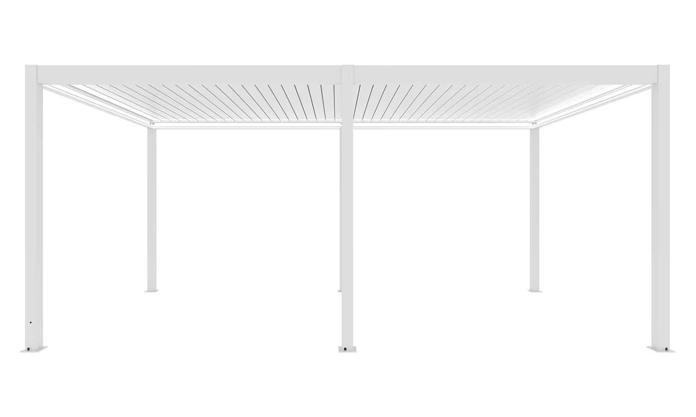 Motorisierte bioklimatische Alu-Pergola Windsor 6x4m 46B weiß