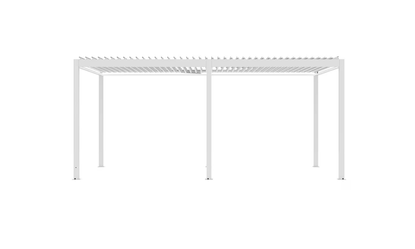 Motorisierte bioklimatische Alu-Pergola Windsor 6x4m 46B weiß – Bild 7