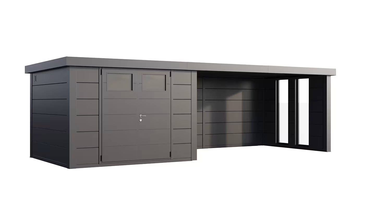 Metall-Gartenhaus Eléganto 3030 Anthrazit | Telluria
