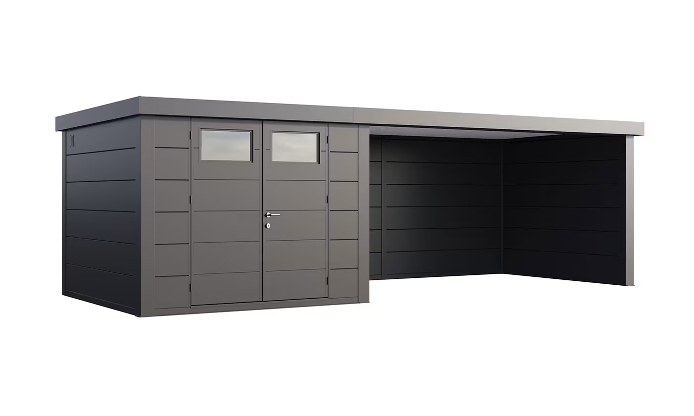 Metall-Gartenhaus Eléganto 3030 Lounge XL Anthrazit | Telluria