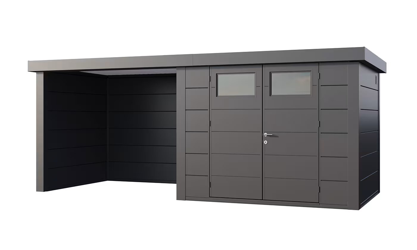 Metall-Gartenhaus Eléganto 3024 Lounge Small Anthrazit | Telluria