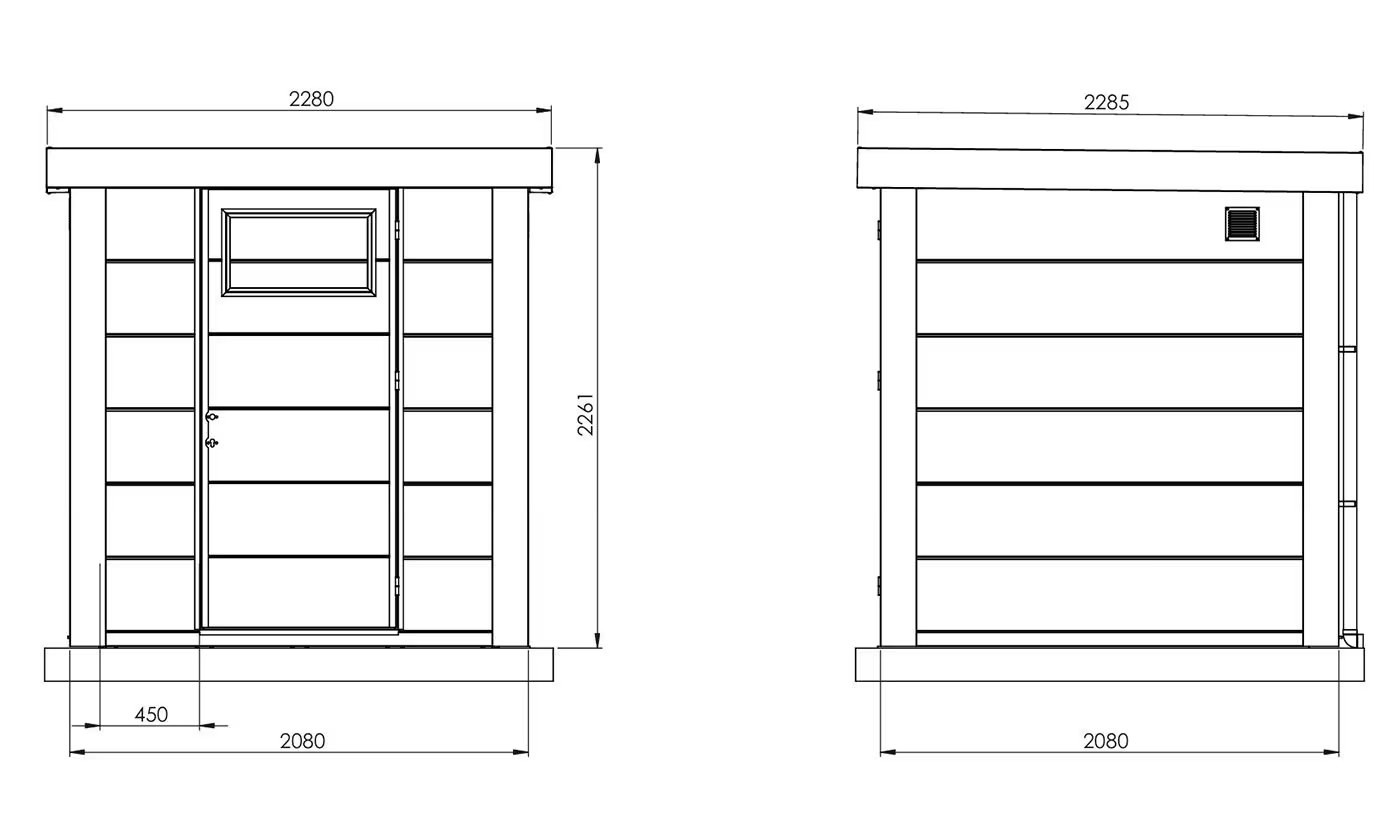 Metall-Gartenhaus Eléganto / Classico / 2121 / Anthrazit 208 x 208 | Premium Metall-Gartenhaus Telluria – Bild 3