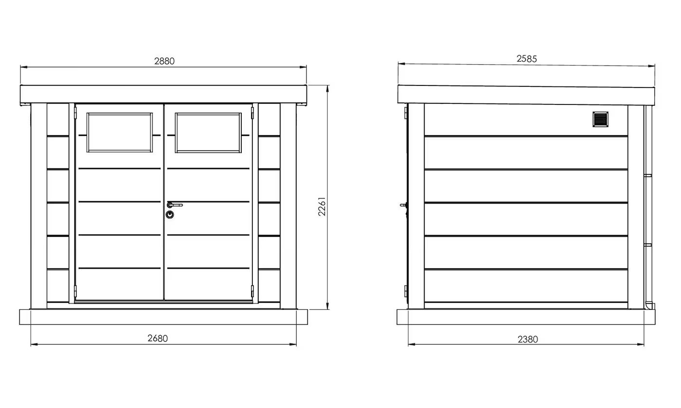Metall-Gartenhaus Eléganto / Classico / 2724 / Weiß 268 x 238 | Premium Metall-Gartenhaus Telluria – Bild 3