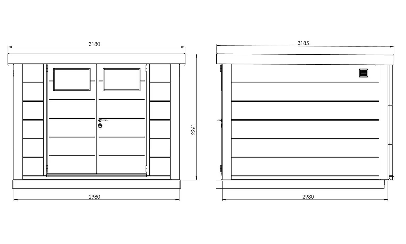 Metall-Gartenhaus Eléganto / Classico / 3030 / Weiß 298 x 298 | Premium Metall-Gartenhaus Telluria – Bild 3