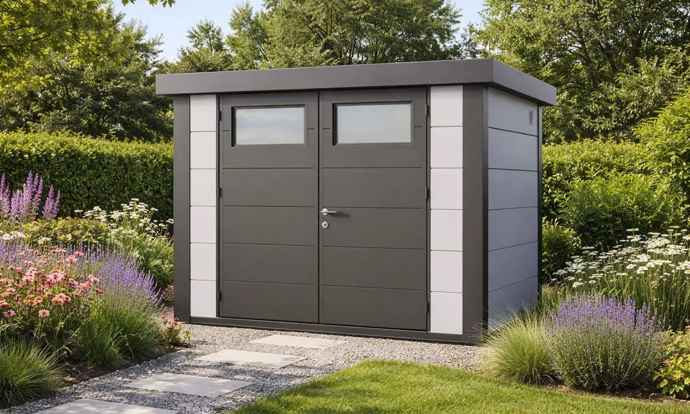 Metall-Gartenhaus Eléganto / Classico / 2721 / Weiß / Anlehn- 268 x 208 | Premium Metall-Gartenhaus Telluria – Bild 4