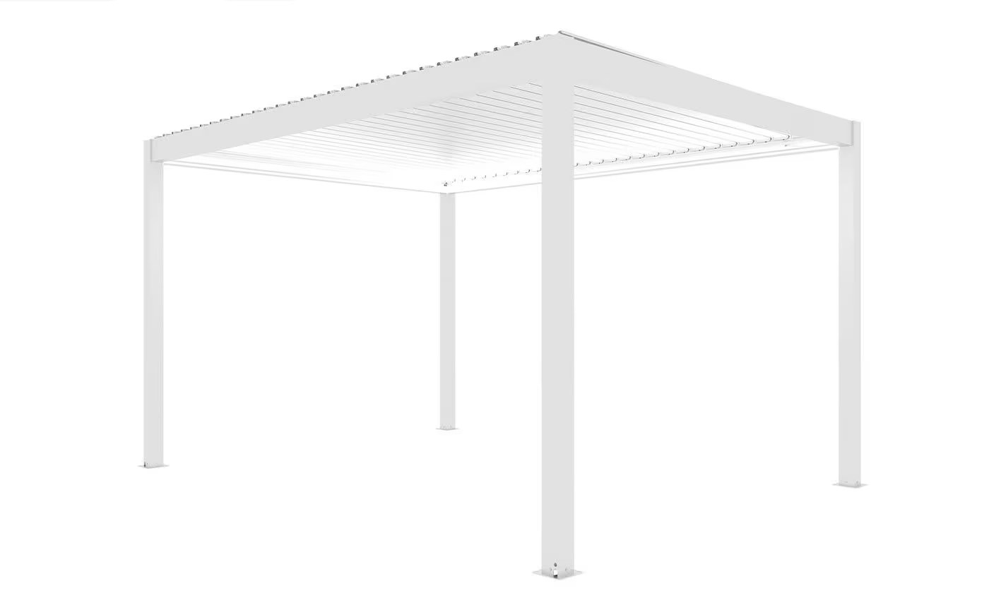Motorisierte bioklimatische Alu-Pergola Windsor 3x4m 34B weiß