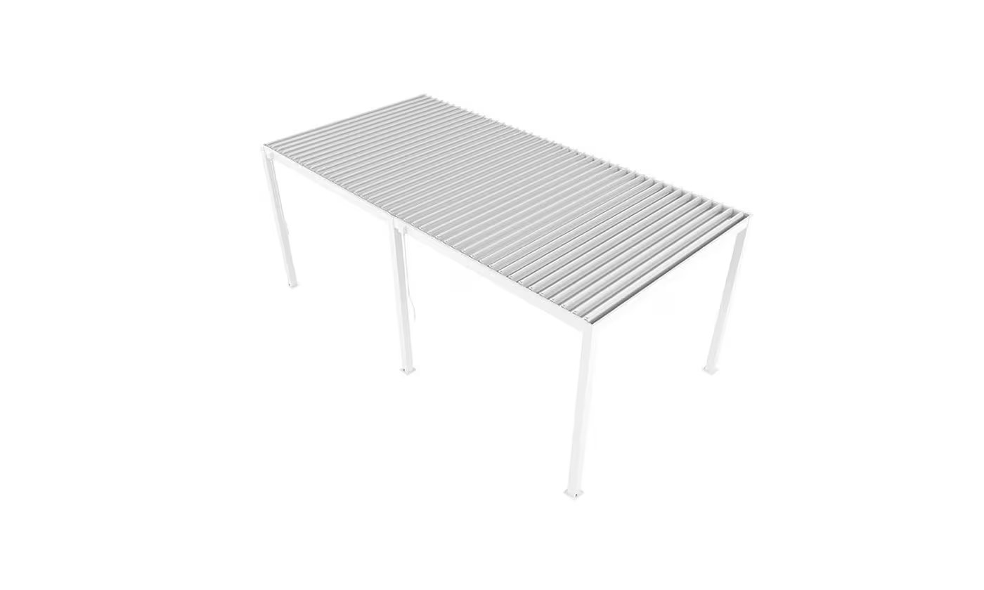 Manuelle bioklimatische Alu-Pergola Gaillard 6x4m 46B weiß – Bild 6