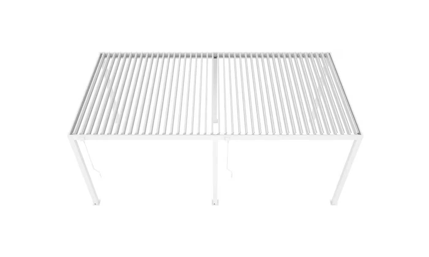 Manuelle bioklimatische Alu-Pergola Gaillard 6x4m 46B weiß – Bild 7