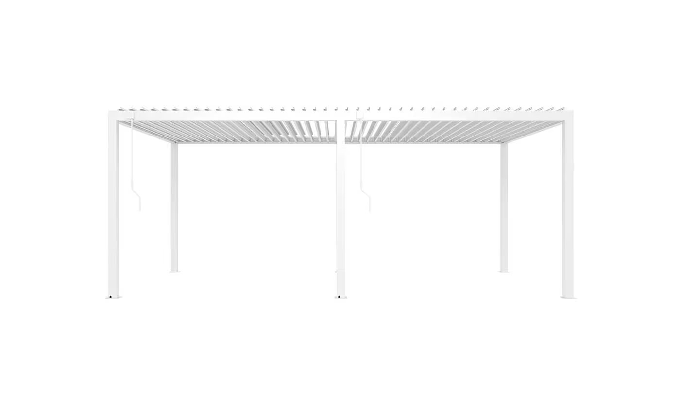 Manuelle bioklimatische Alu-Pergola Gaillard 6x4m 46B weiß – Bild 8