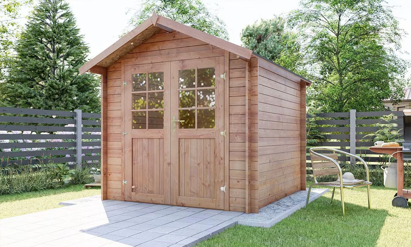 Holzgartenhaus kesseldruckimprägniert Plouha 28 mm – 4.71m² Innenraum, Satteldach – Bild 5