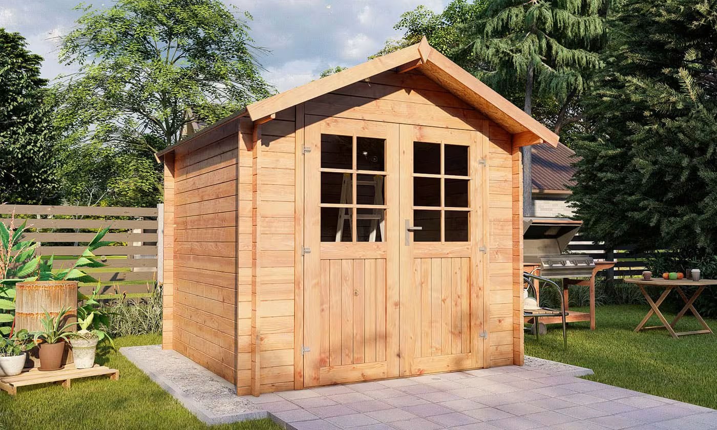 Holzgartenhaus kesseldruckimprägniert Plouha 28 mm – 4.71m² Innenraum, Satteldach – Bild 6