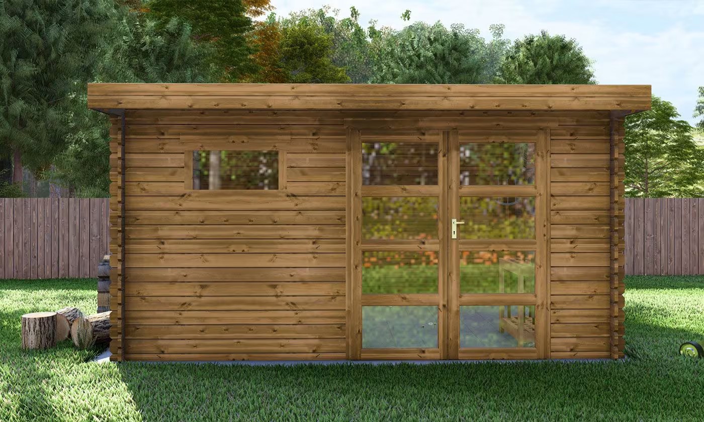 Gartenhaus CONCARNEAU 12 kesseldruckimprägniert 28mm 10.25m² Innenraum – Bild 2