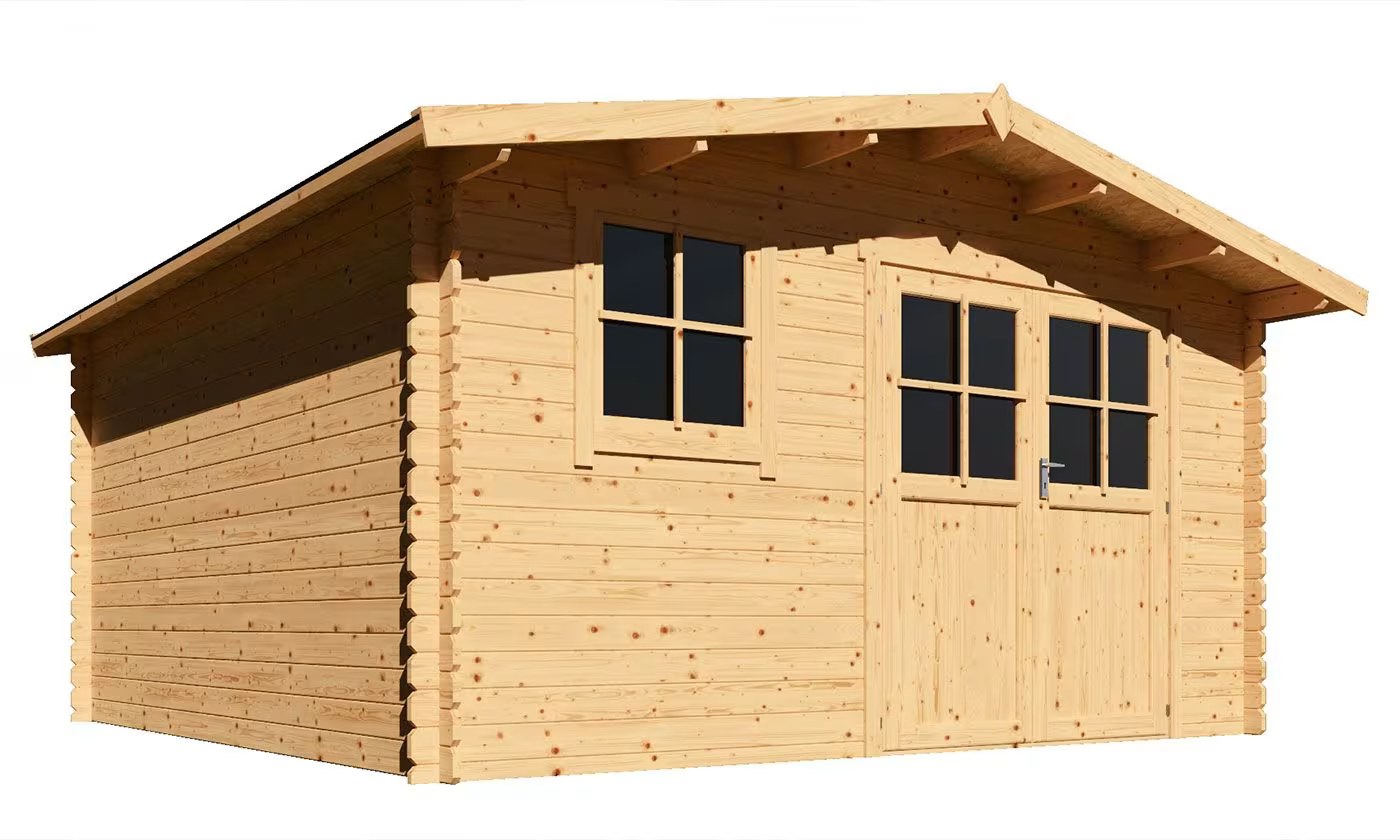 Gartenhaus CARANTEC 16 Rohbau 28mm 14m² Innenraum | Holzgartenhäuser – Bild 3