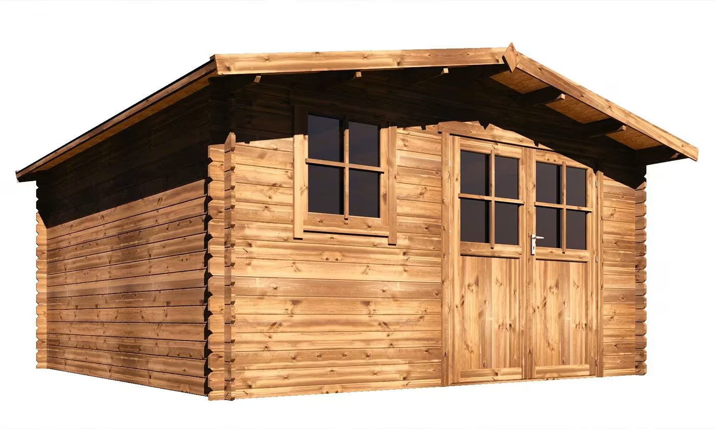 Gartenhaus CARANTEC 16 kesseldruckimprägniert 28mm 14m² Innenraum – Bild 3