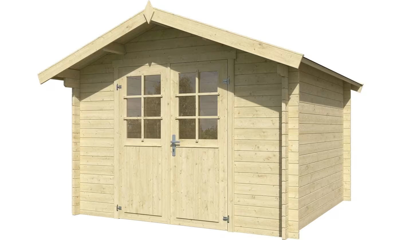Gartenhaus Leipzig C Naturholz 34mm 7.19m² Innenraum – Bild 3