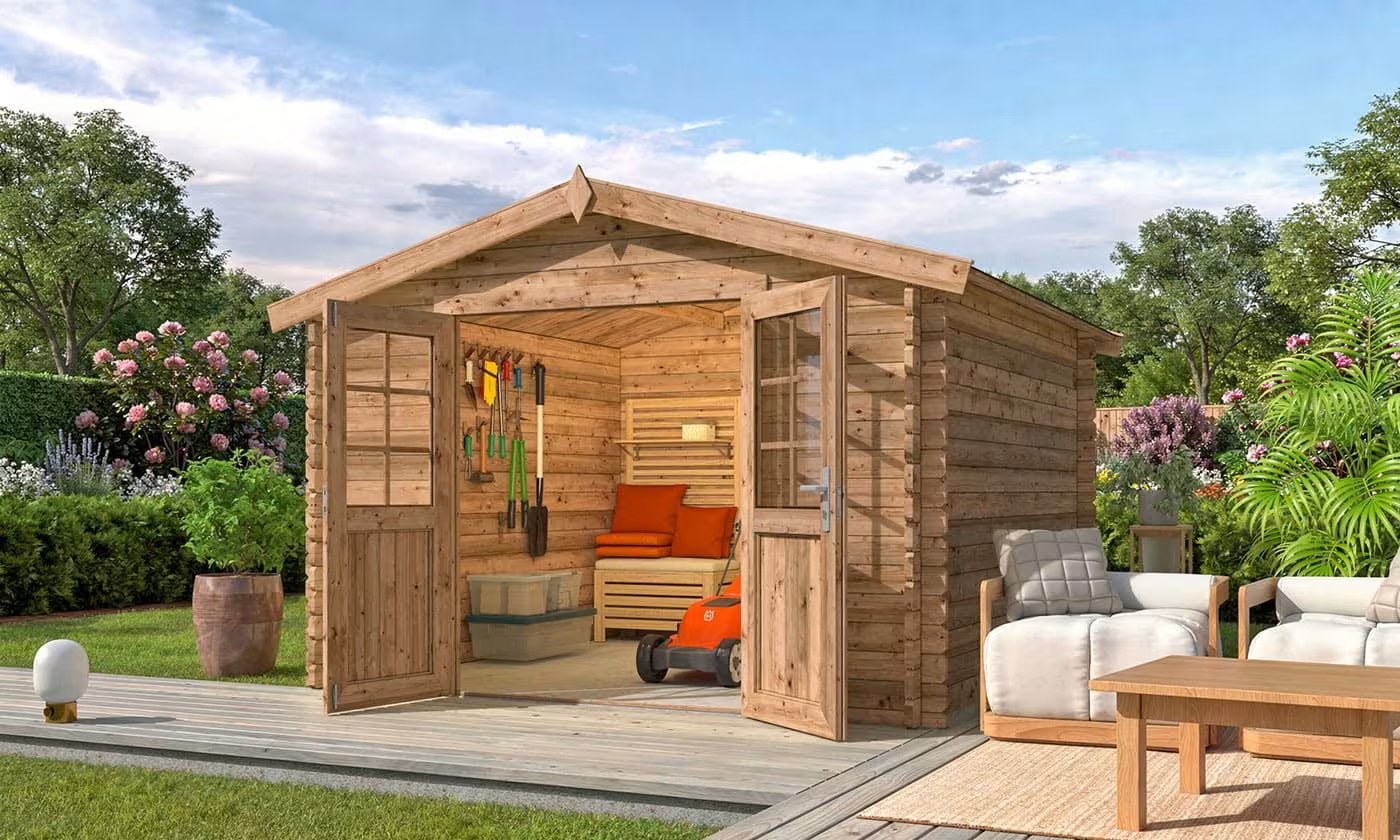 Gartenhaus LUCY 34 mm kesseldruckimprägniert 8.13 m² – Lasita Maja – Bild 2