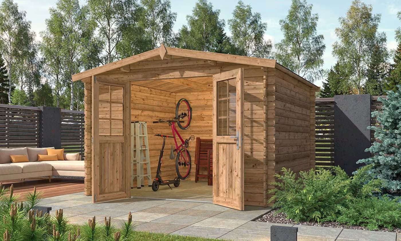 Gartenhaus PARISA 28mm 8,67m² – Druckimprägniertes Holz – LASITA MAJA – Bild 2