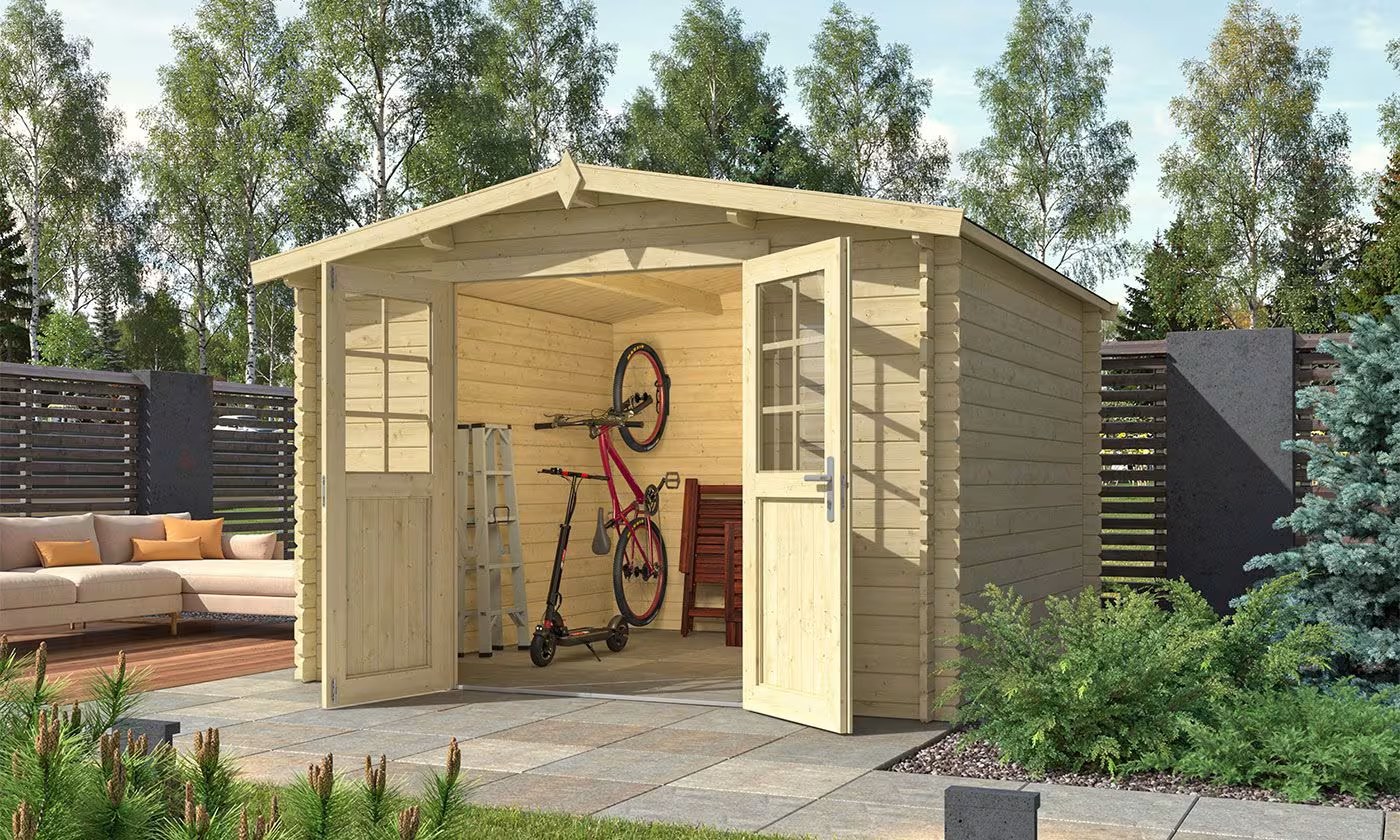 Parisa – Holzgartenhaus 28mm, 8,67m², Satteldach – Bild 2