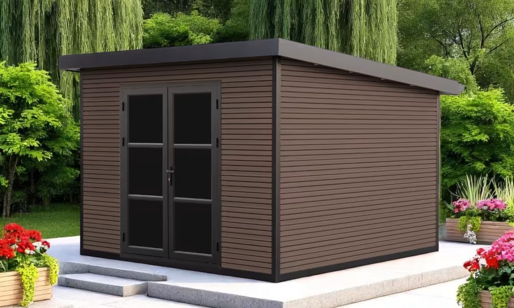 Verbundwerkstoff-Gartenhaus Meaudre, Pultdach, 2.9×2.9m, 8,41m² – Bild 11