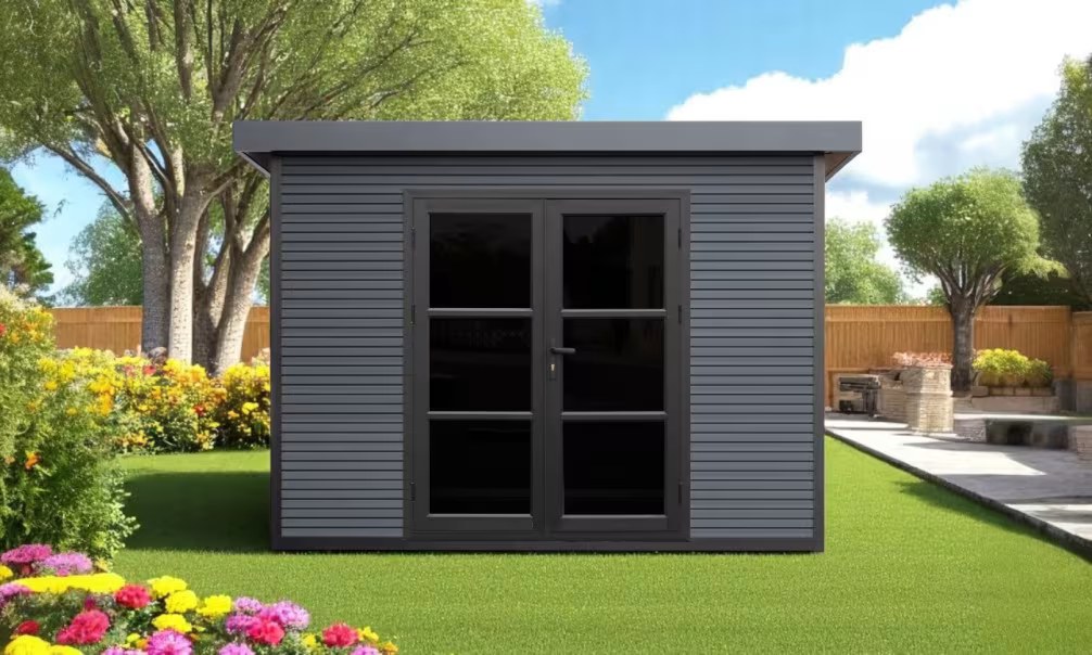 Verbundwerkstoff-Gartenhaus Rencurel, Pultdach, 2.9×2.9m, 8,41m² – Bild 3