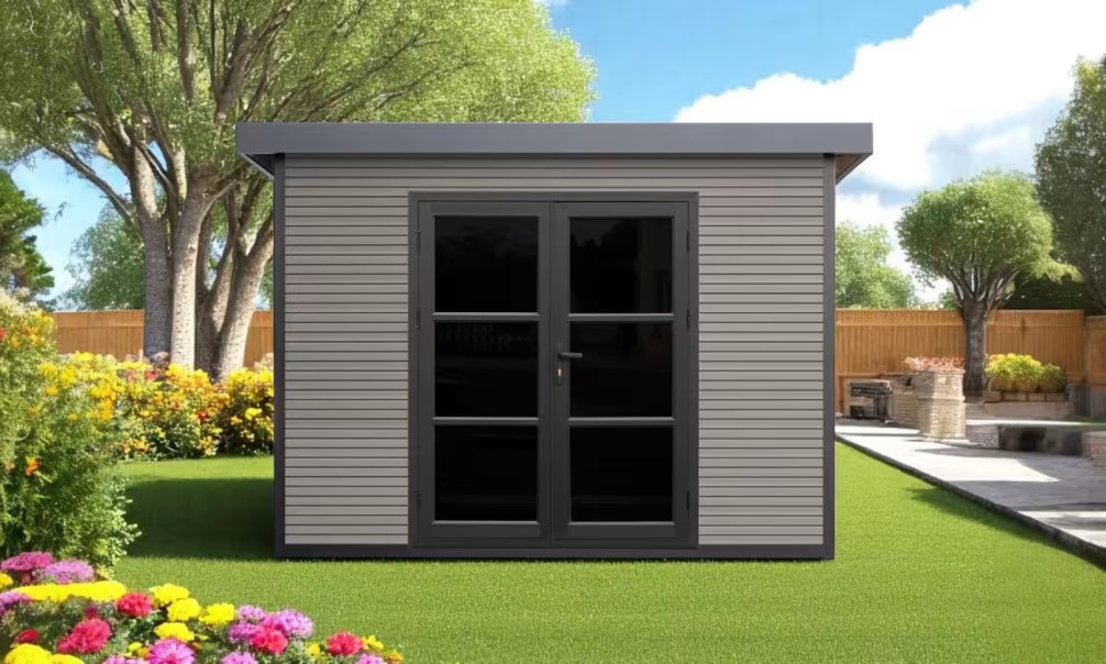 Verbundwerkstoff-Gartenhaus Rencurel, Pultdach, 2.9×2.9m, 8,41m² – Bild 4