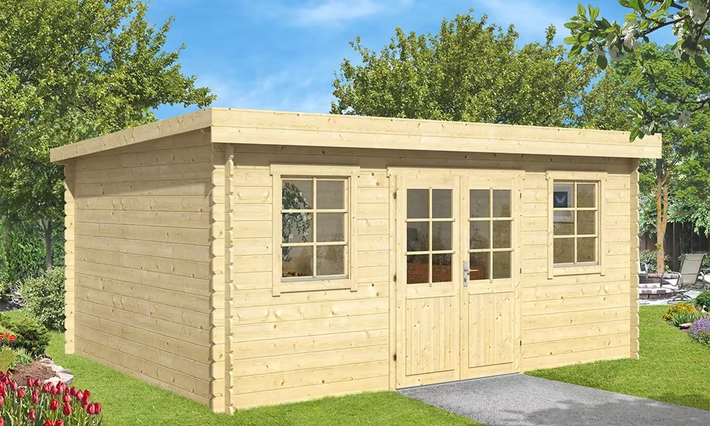 Gartenhaus MILLAU 28mm – 17,4m² Innenraum