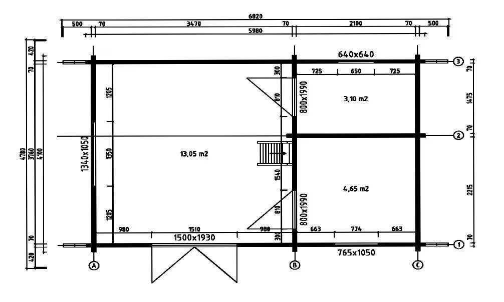 Gartenhaus Bergerac 70mm – 29m² Innenraum – Bild 5