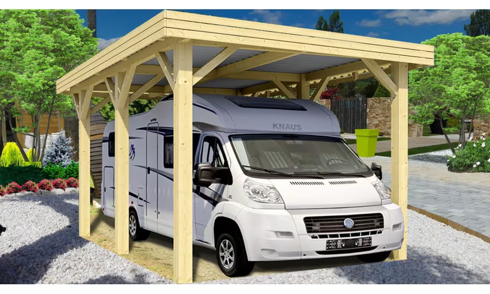 Carport Evasion1 Wohnmobil - 36,5m² überdacht