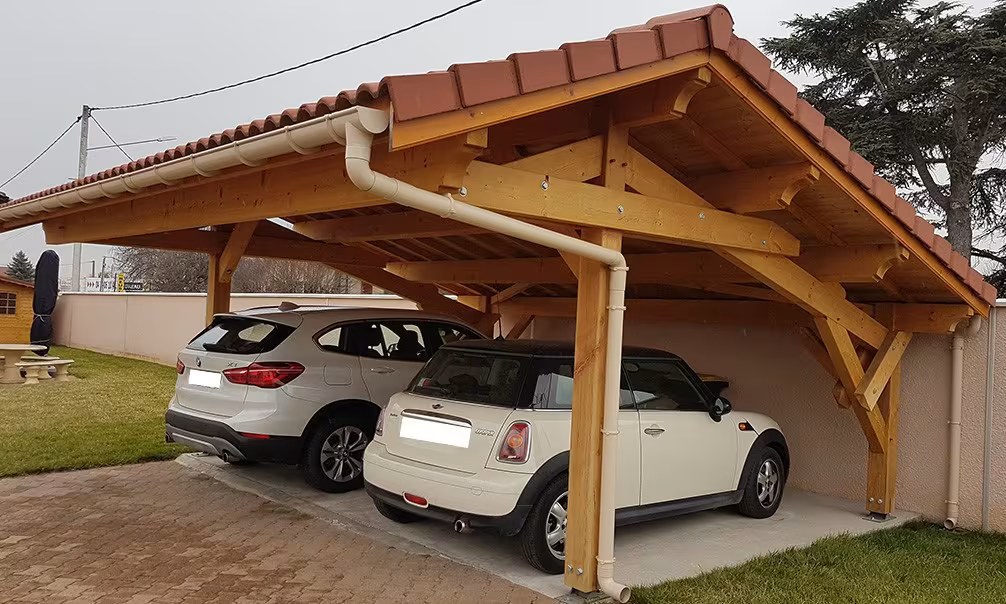Carport Avranche asymmetrisch - 38,1m² überdacht